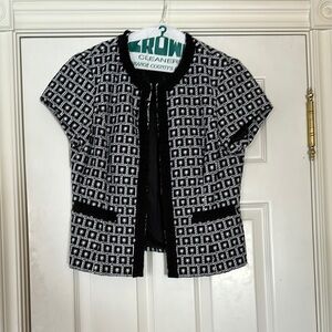 Chic Black and White Women's Jacket